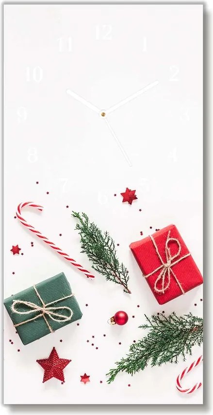 Zegar ścienny Prezent Słodycze Bombki Święta