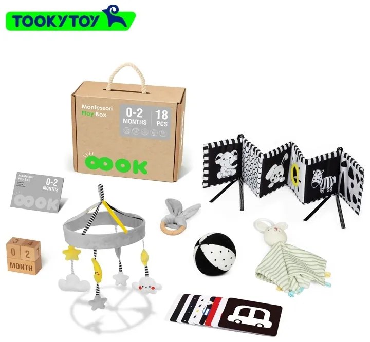 Tooky toy box pudełko xxl montessori edukacyjne 7w1 sensoryczne 0-2 mies