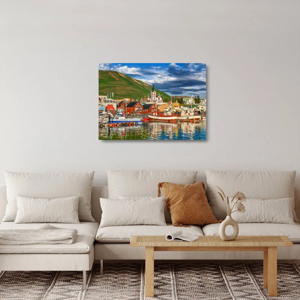 Obraz na szkle - Húsavík (70x50 cm)