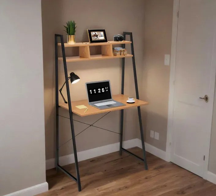 Biurko metalowe z nadstawką modern pine D5-T54
