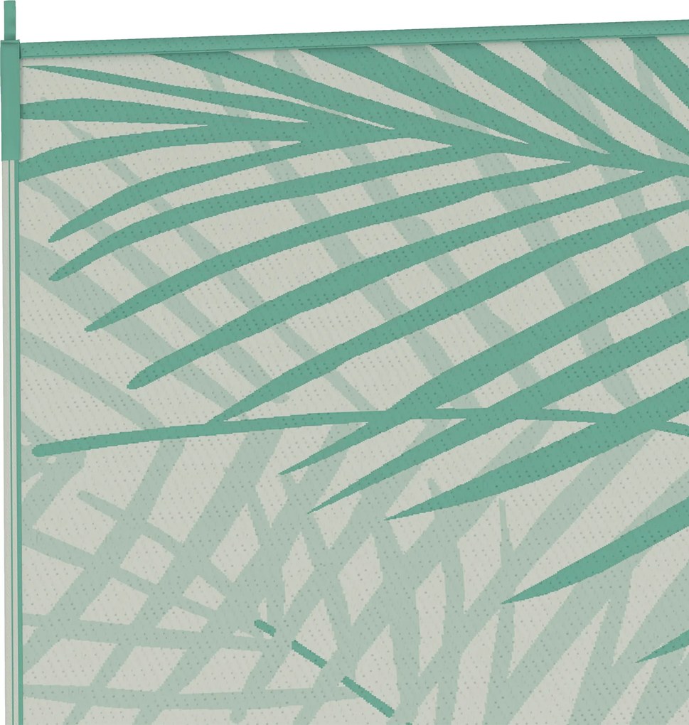 Outsunny Dywan zewnętrzny - Tarasowy, odporny na warunki pogodowe, nowoczesny design, 365 cm x 274 cm x 0,3cm, Zielony + Kremowy