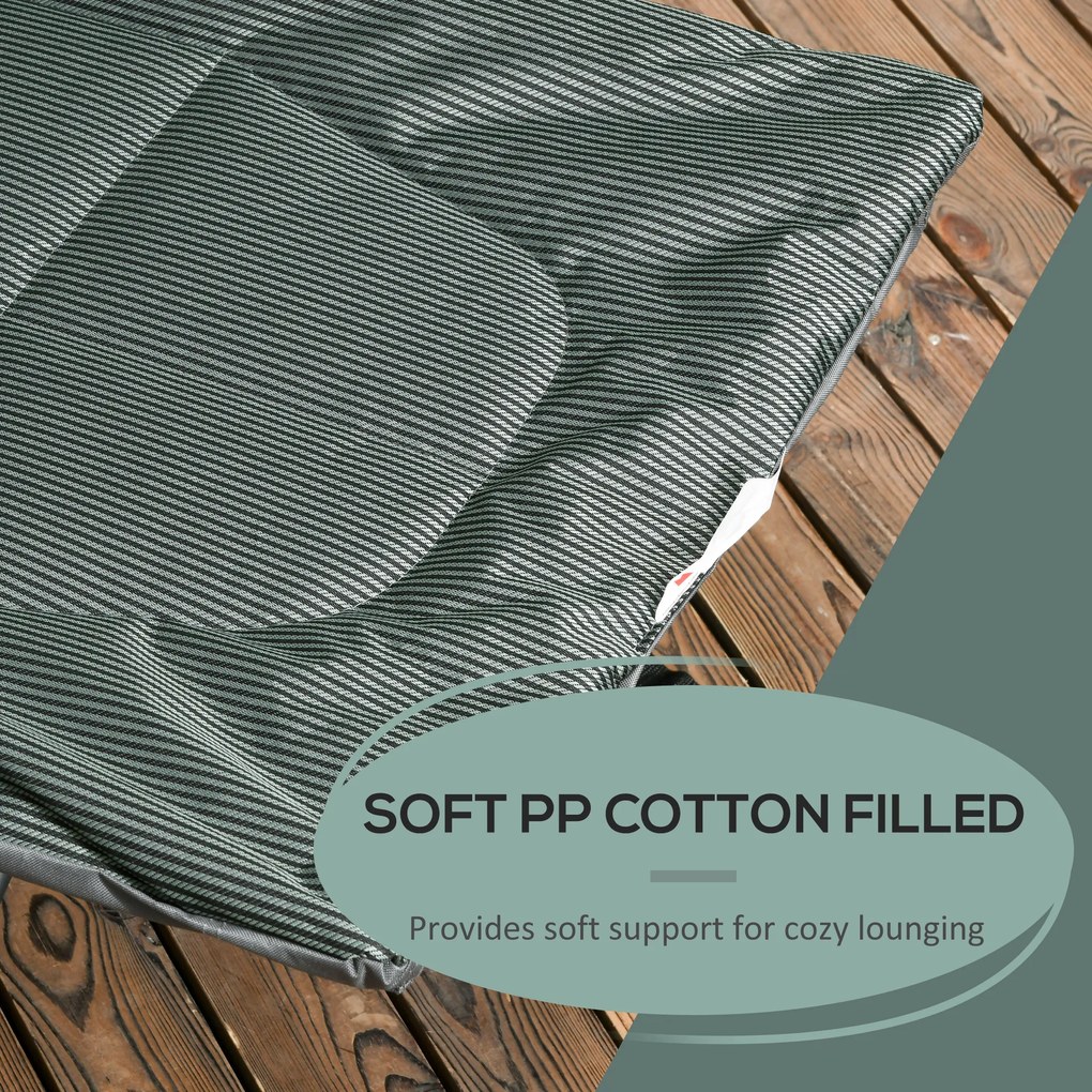 Outsunny Leżanka Słoneczna, Składana, z Regulowanym Uchwytem na Kubek, do 120 kg, 68 x 190 x 48 cm, Szara