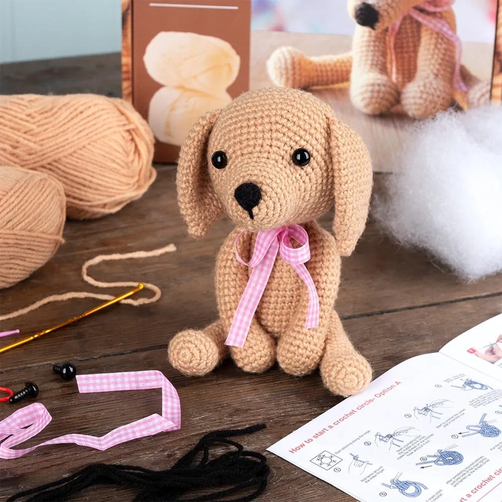 Zestaw kreatywny DIY Crochet Puppy – Rex London
