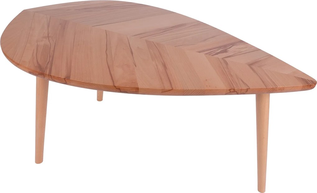 Drewniany stolik kawowy P2 liść duży 110 cm buk twardzielowy
