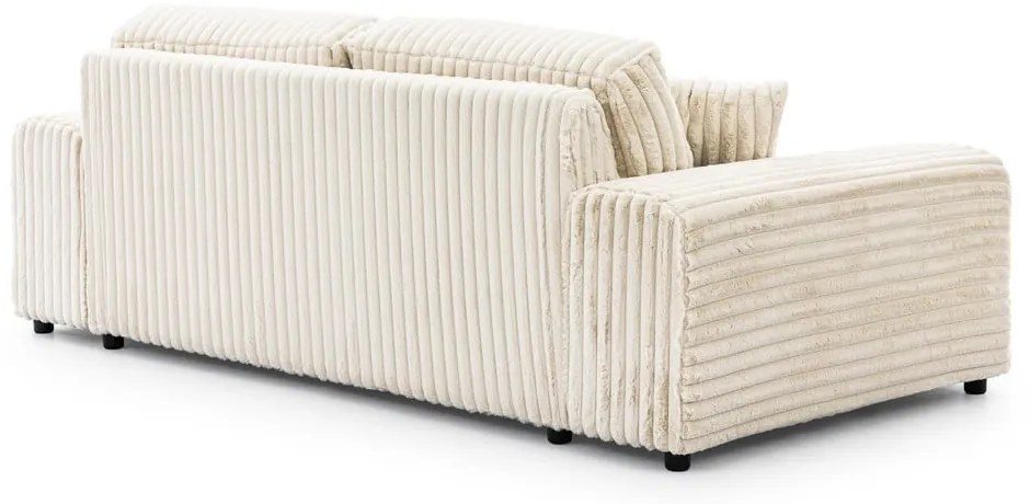 Kremowa sztruksowa sofa 213 cm Justin – Ropez