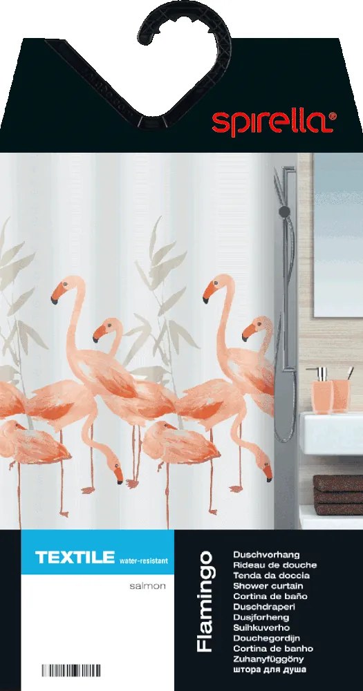 Zasłona prysznicowa 180x200 cm Flamingo – Spirella