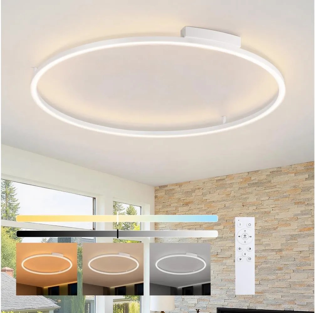 Brilagi - ściemnialna oprawa LED PORTOFINO LED/85W/230V Ø 120 cm biała + pilot