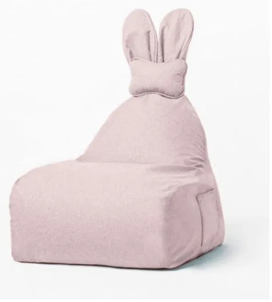 Jasnoróżowy dziecięcy worek do siedzenia Funny Bunny – The Brooklyn Kids