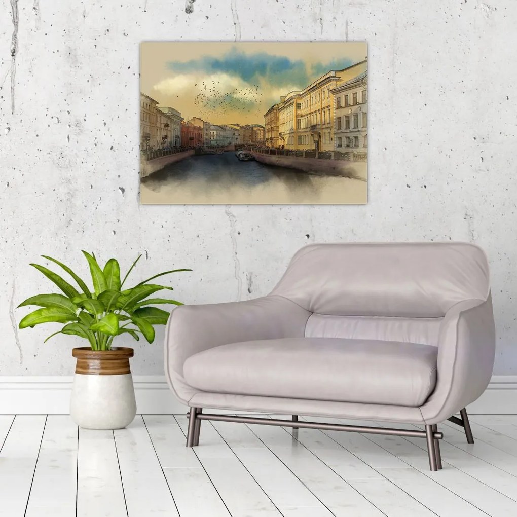 Obraz na szkle - Rzeka Mojka, Sankt Petersburg, Rosja (70x50 cm)