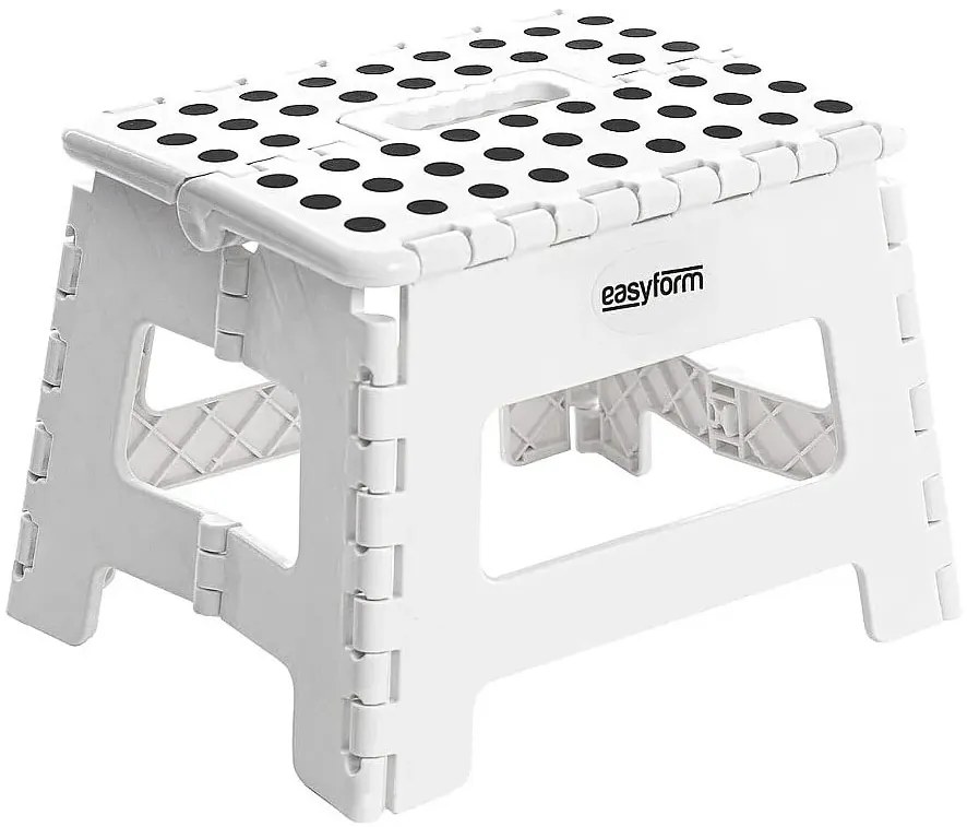 Składany biały mały antypoślizgowy stołek T0-C47