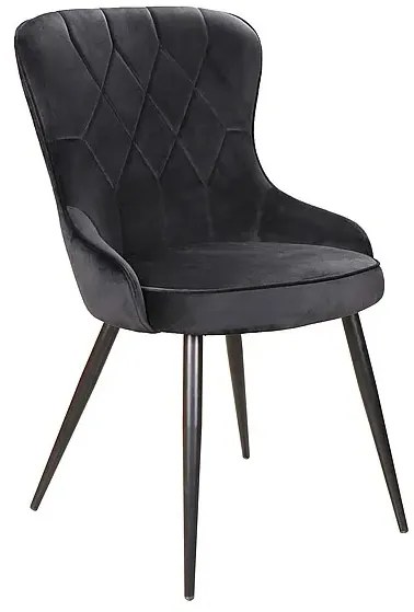 KRZESŁO LOTUS VELVET CZARNY STELAŻ/CZARNY BLUVEL 19 SIGNAL