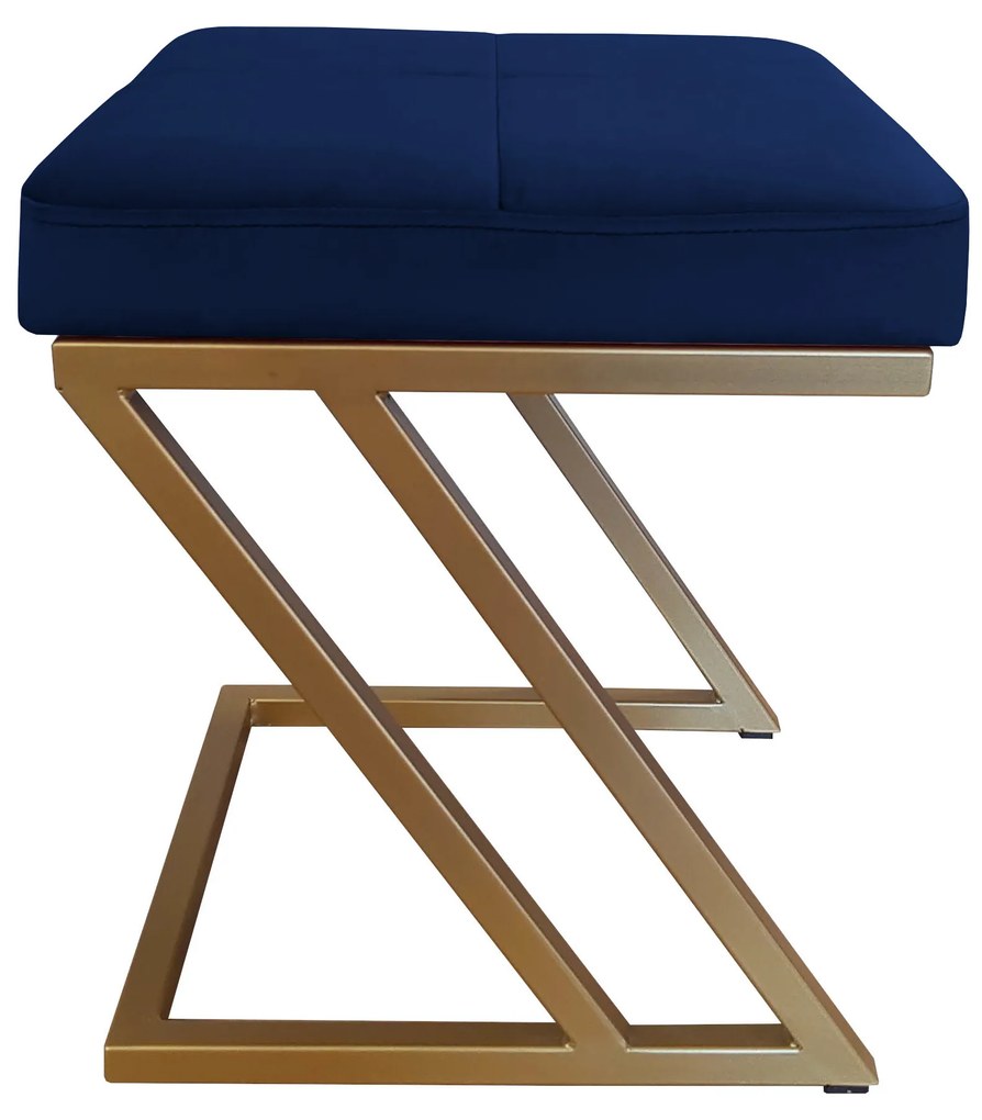 Pufa ZETA LOFT taboret podnóżek podstawa złota MG16