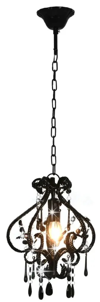 Czarna lampa sufitowa z koralikami - 21X EX168 G9-R87