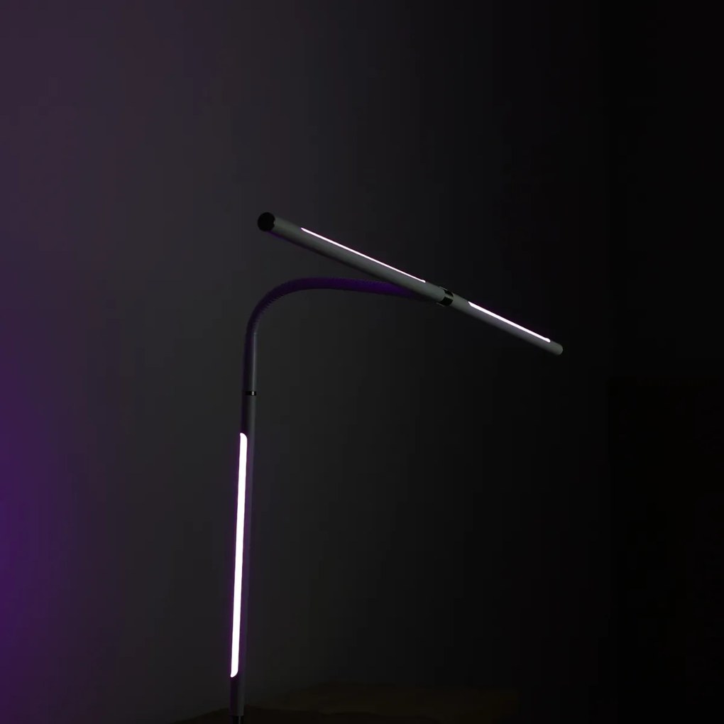 Lampa LED na biurko NOX z efektami RGBW, podstawa, pilot zdalnego sterowania