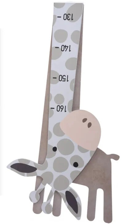 Miarka wzrostu dla dzieci, żyrafa, drewniana, do 160 cm