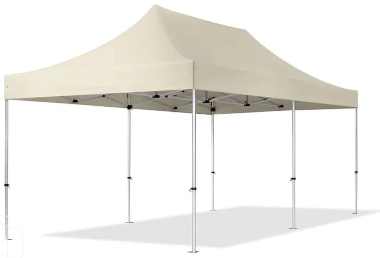 TOOLPORT 3x6 m Namiot Ekspresowy PROFESSIONAL Alu 40mm, ze ścianami bocznymi, okna panoramiczne, kremowy - (600231)