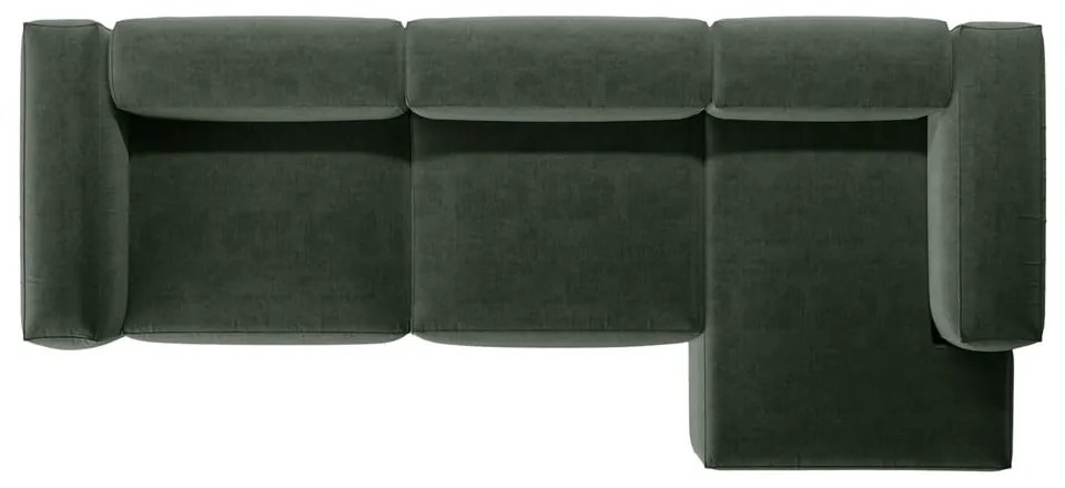 Zielony narożnik (prawostronny/z szezlongiem) Bergamo – Cosmopolitan Design