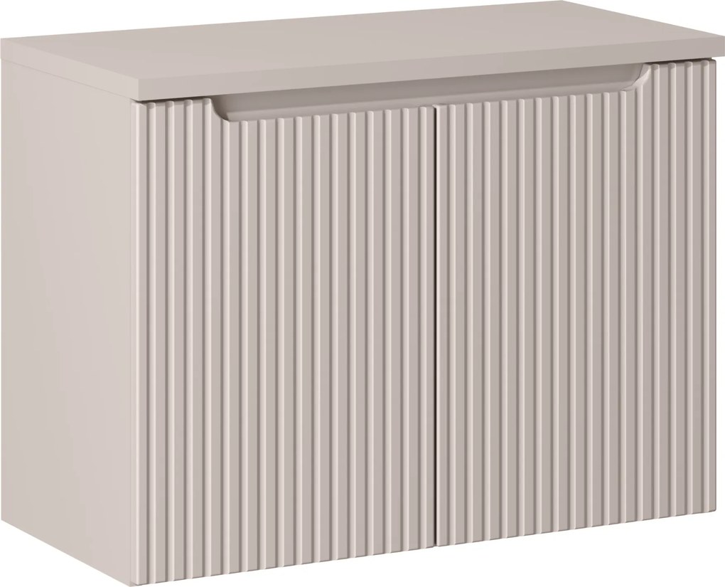 Szafka umywalkowa 2-drzwiowa Nova 80 cm z blatem, kaszmir mat
