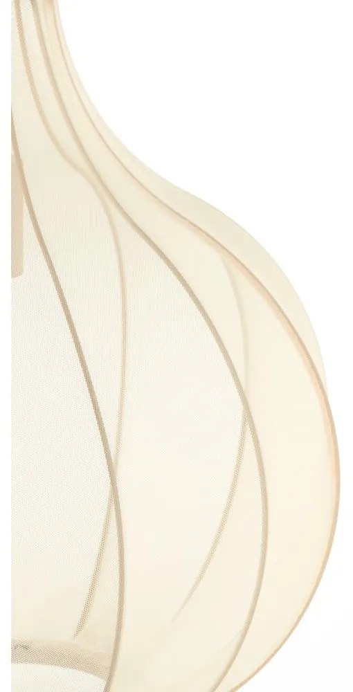 Beżowa lampa wisząca z tekstylnym kloszem ø 39 cm Elati – Light &amp; Living