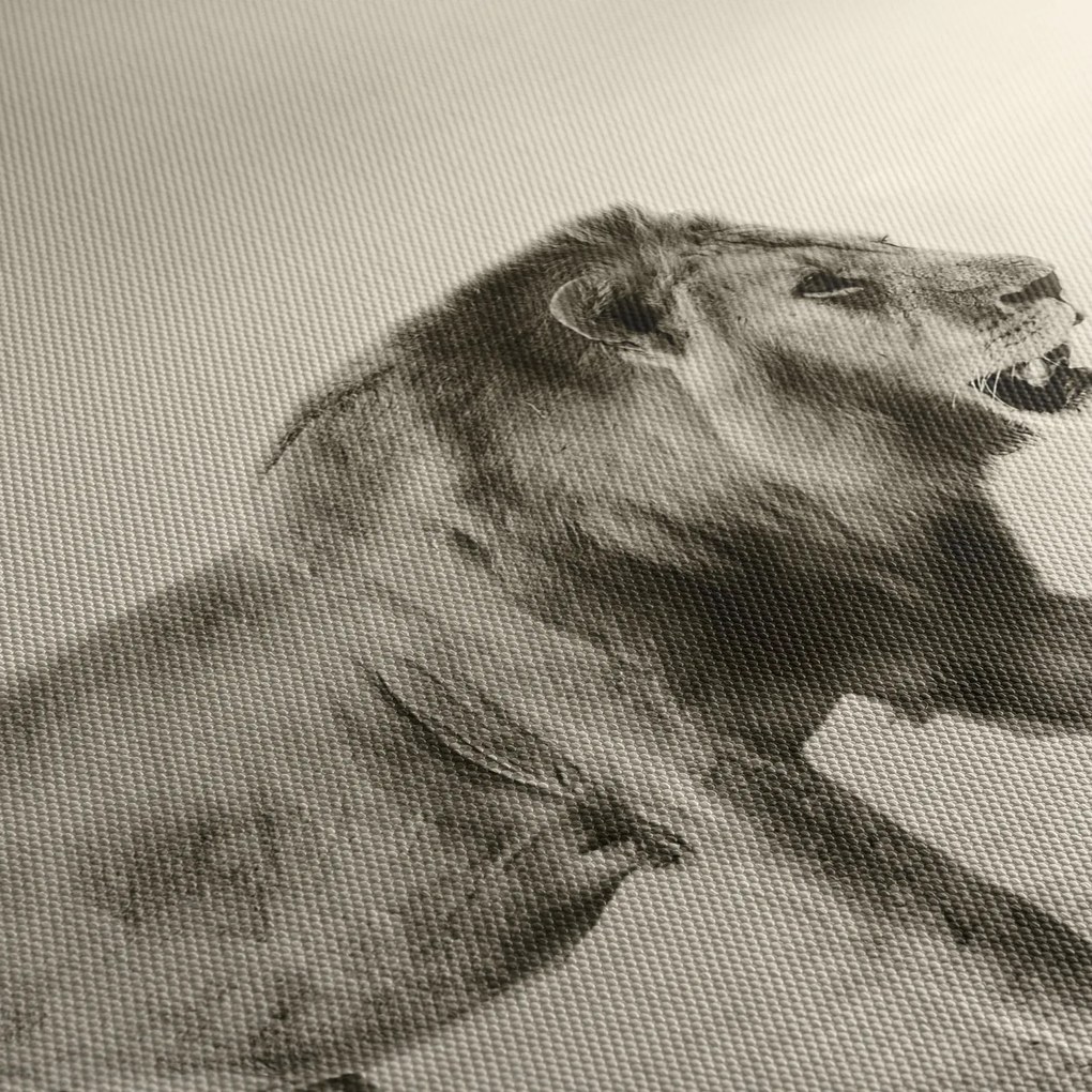 Obraz - Głodny lew (170x50 cm)
