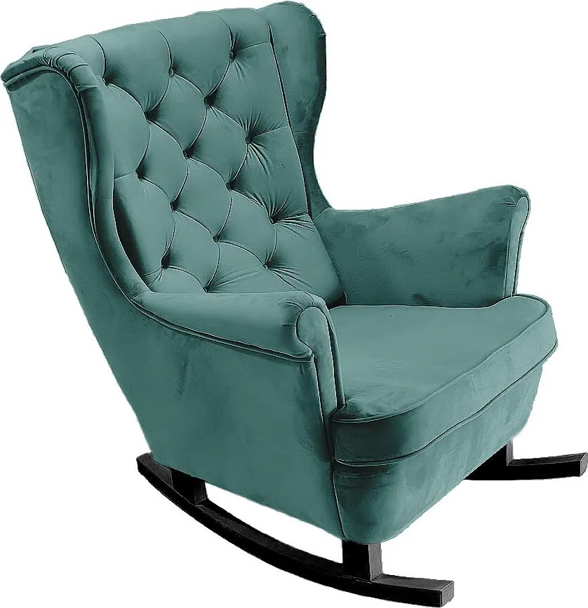 Fotel Relax z Tapicerowanym Siedzeniem i Podłokietnikami, Fotel TV 102x81x95cm Zielony_29854