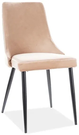 KRZESŁO PIANO B VELVET CZARNY STELAŻ/BEŻ BLUVEL 28 SIGNAL