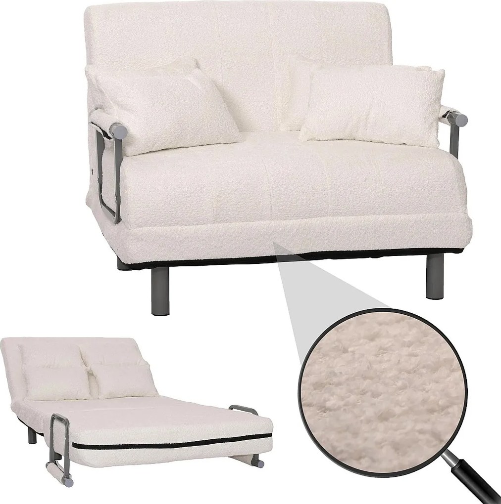 Fotel z funkcją spania MCW-K29,  kremowy