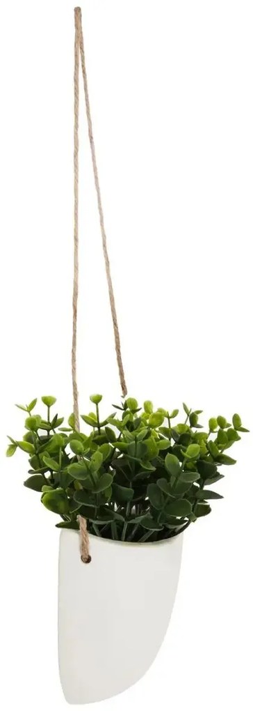 Sztuczne kwiaty w doniczce do zawieszenia na ścianie