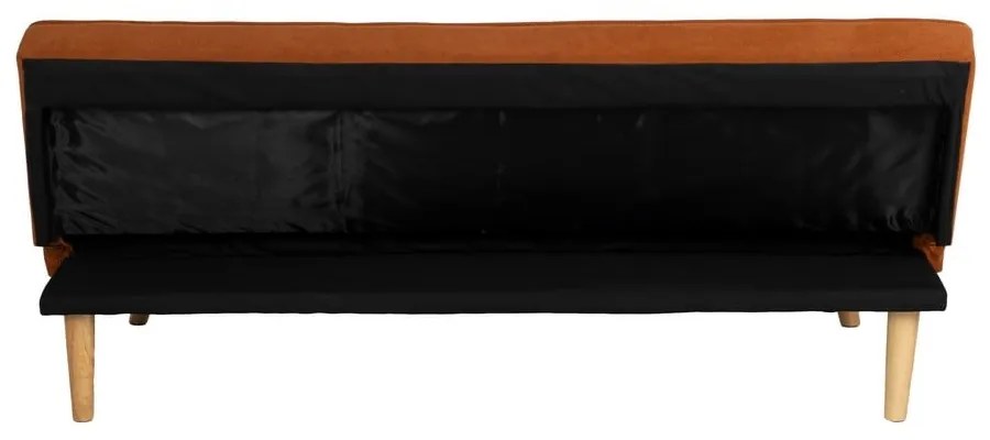 Ceglasta rozkładana sofa z tkaniny szenilowej 175 cm – Ixia