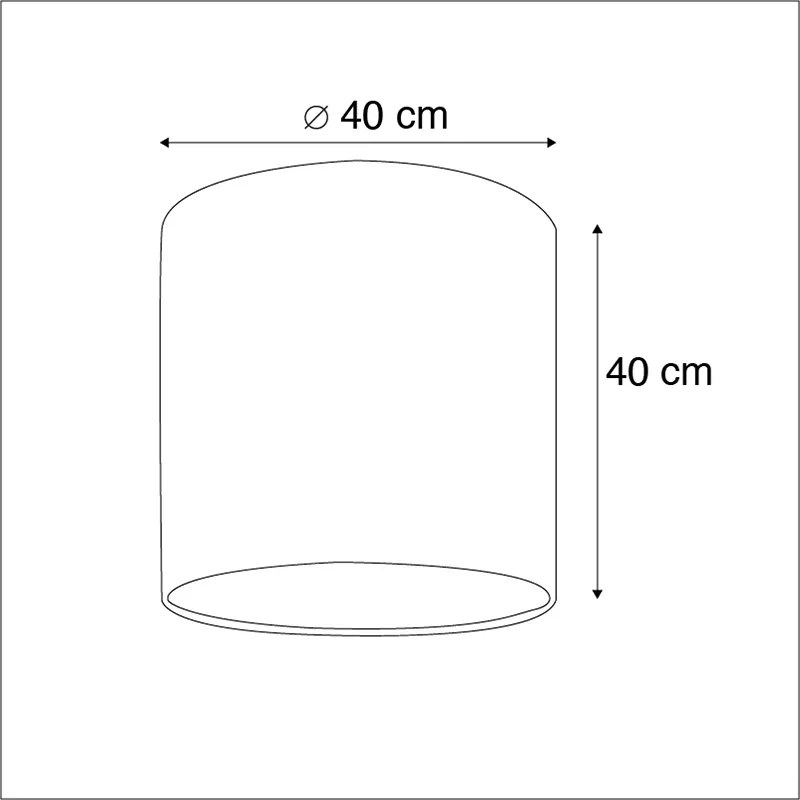 Abażur materiałowy beżowy z tkaniny boucle 40/40 cm