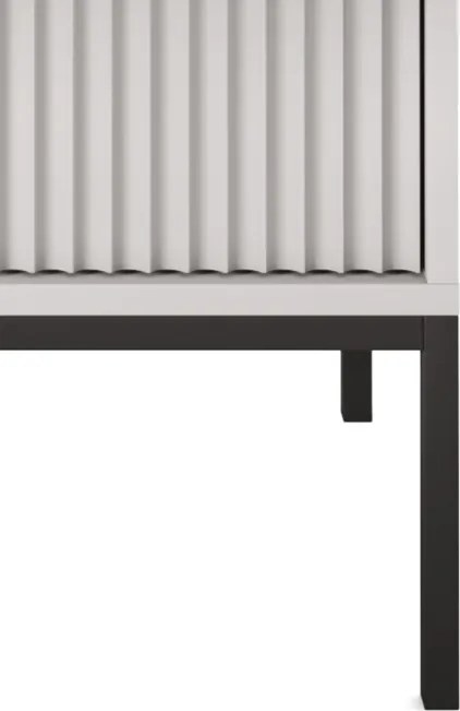 NAYA Stolik nocny S 54 szary | czarny stelaż