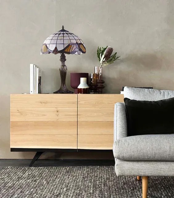 Lampka stołowa dekoracyjna z witrażem - 15X S995 G7-P12