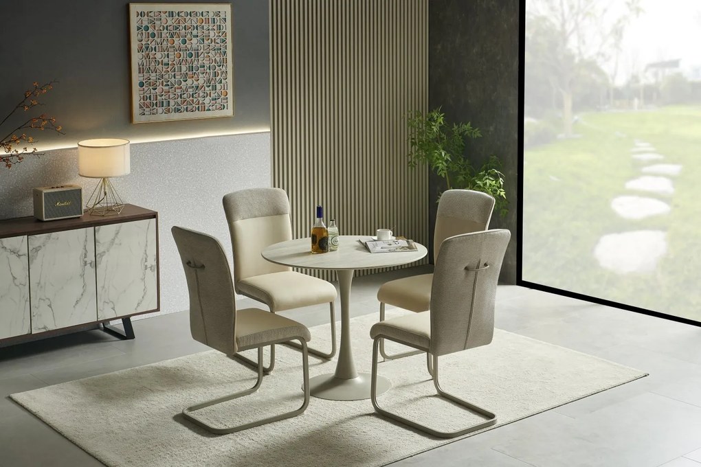 Krzesło do jadalni na kaszmirowej płozie K584 Halmar