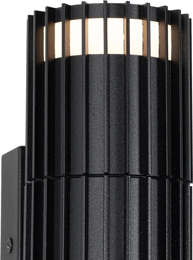 Designerska lampa ścienna zewnętrzna czarna 2-światłowa IP44 - Boris