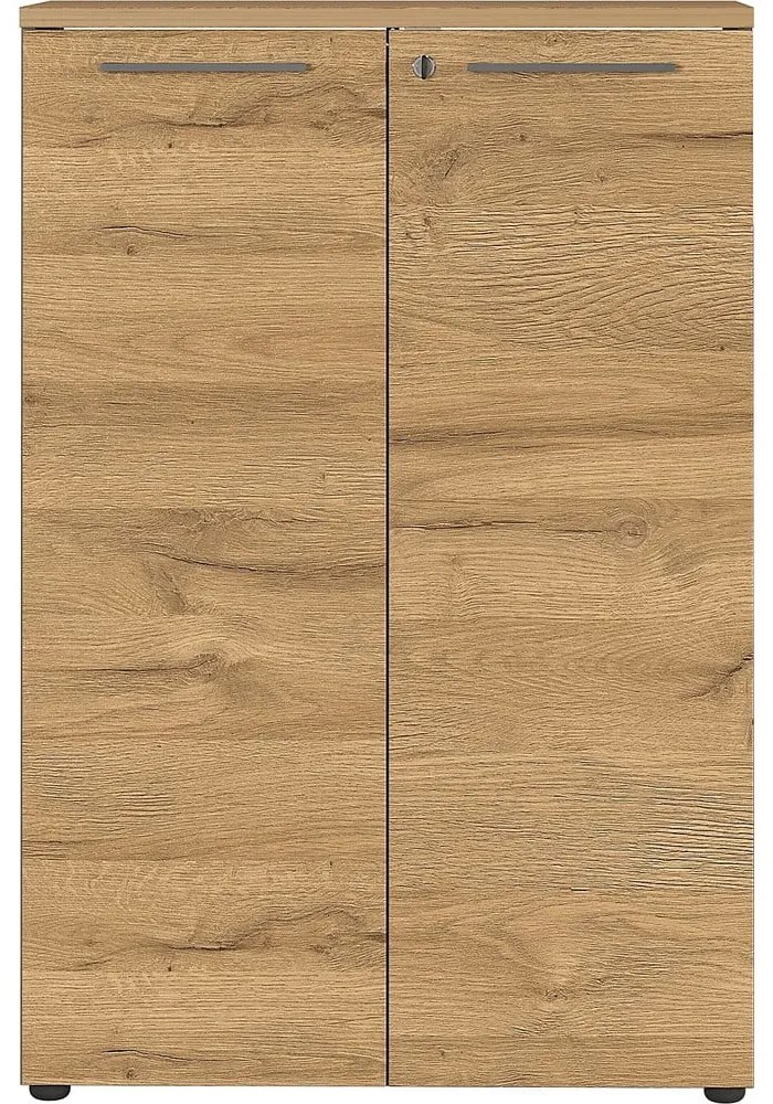 Antracytowa szafka w dekorze dębu 80x120 cm Agenda – Germania