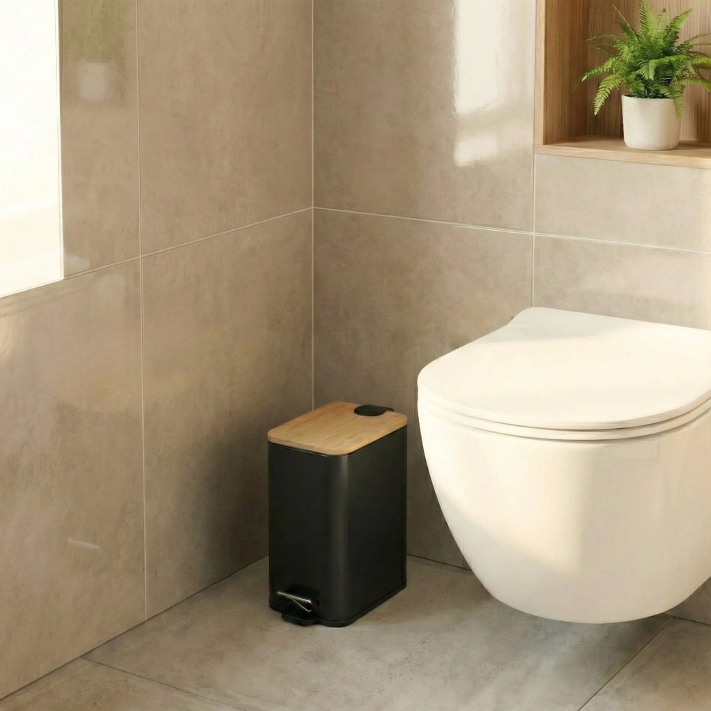 Wąski kosz łazienkowy VEDA, 5 l