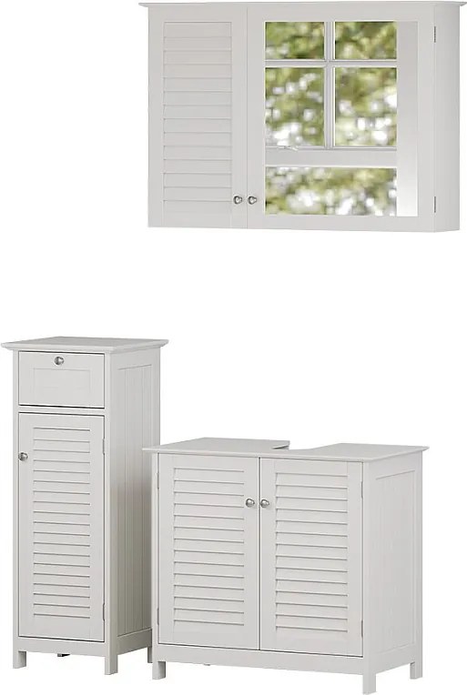 Zestaw mebli łazienkowych biały 60x35x58 riad