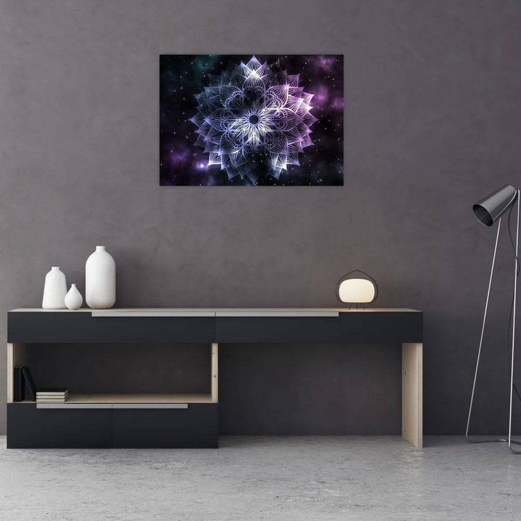 Obraz - Mandala lotosu w kosmosie (70x50 cm)