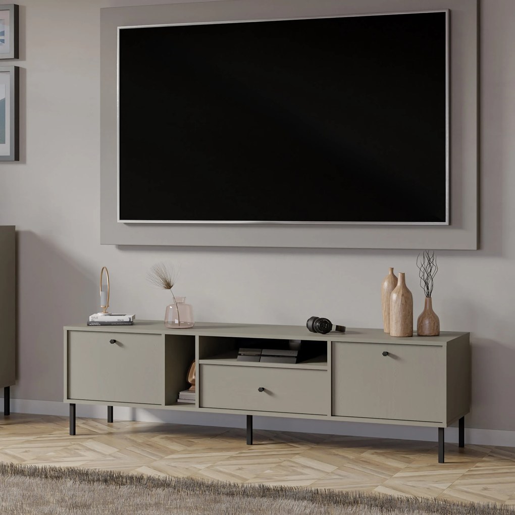 Szafka RTV TORINO - Zielony / Wysokość 50 cm / 180 cm / 1 szuflada