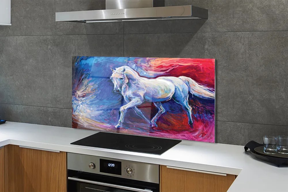 Szklany Panel Sylwetka Konia