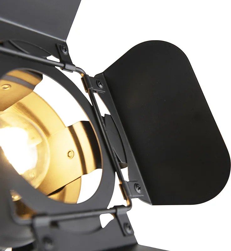 Industrialna lampa podłogowa czarna, regulowana - Movie