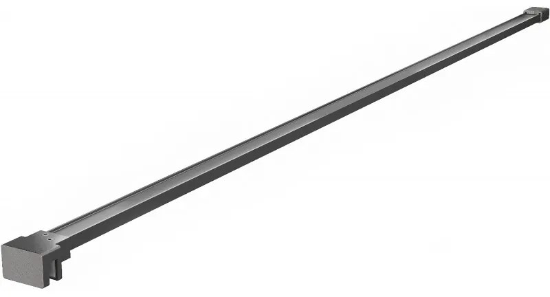 Mexen wspornik prosty do ścianki prysznicowej 6-8 mm, gun gray szczotkowany - 800-01-66