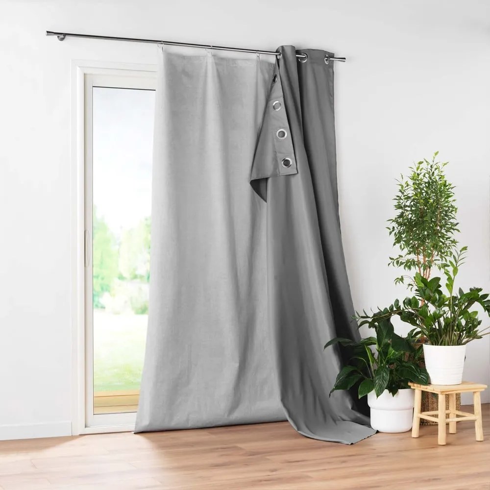 Jasnoszara zasłona 130x230 cm – douceur d'intérieur