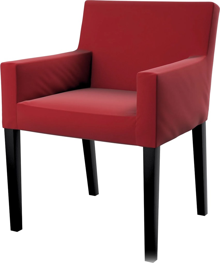 Pokrowiec na krzesło Nils kolor czerwony tkanina połyskliwa, welwetowa
