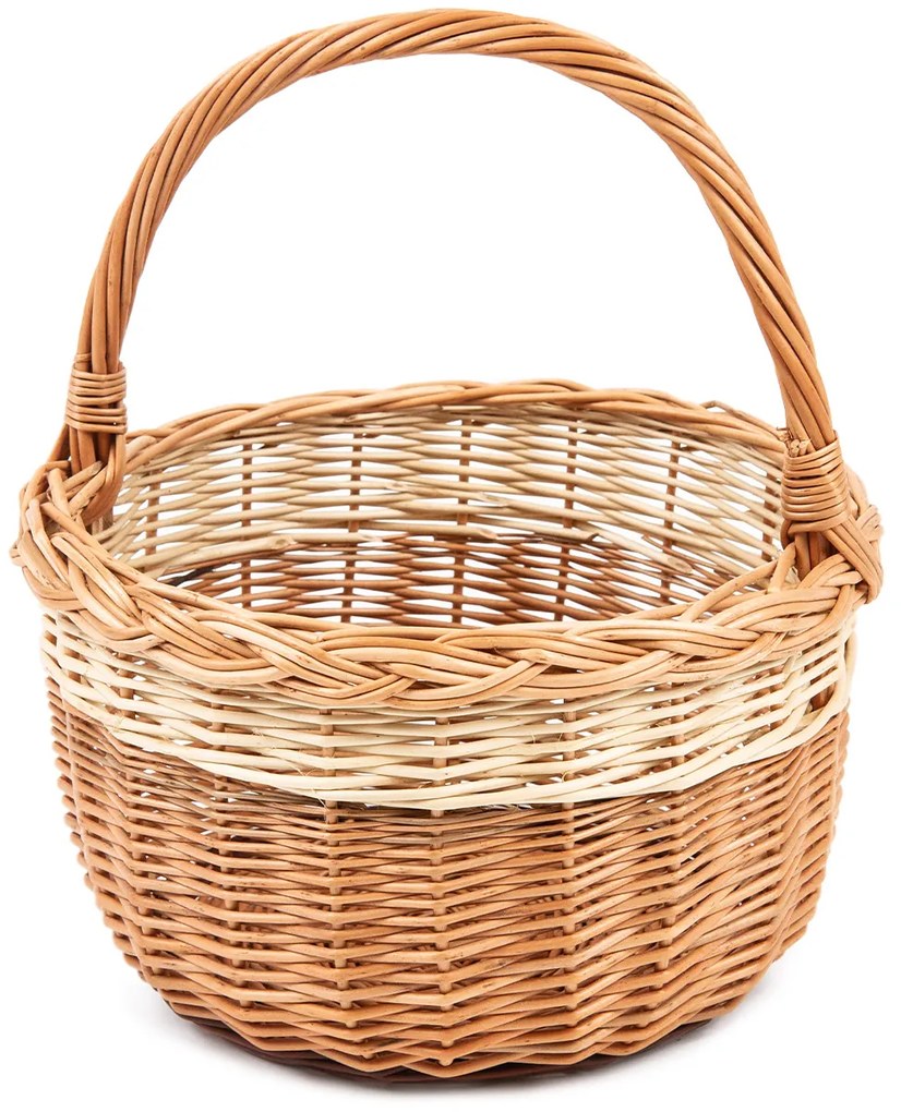 Koszyk wyplatany zakupowy Bolero, śr. 27 cm