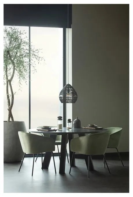 Czarna lampa wisząca WOOOD Adelaide, ø 35 cm