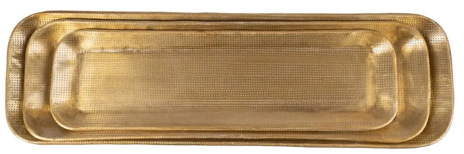 Metalowe tace dekoracyjne zestaw 3 szt. 14x48 cm Grau – Ixia