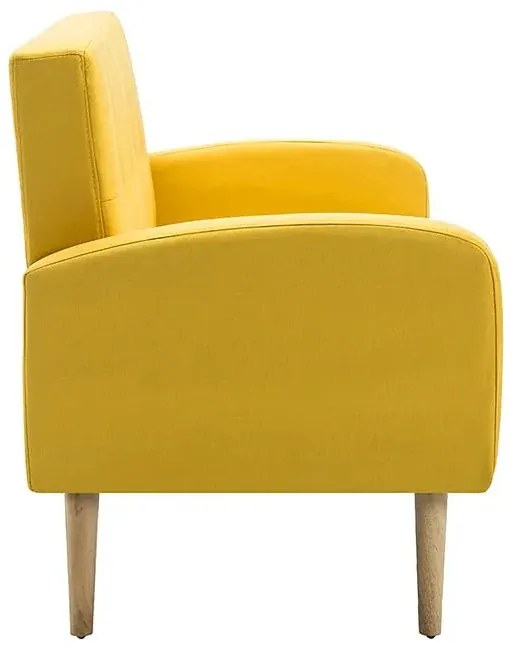 Trzyosobowa sofa pikowana żółta - Umberro 3Q