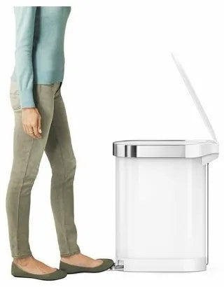 Simplehuman Pojemnik na pedały Slim 45 l, biały
