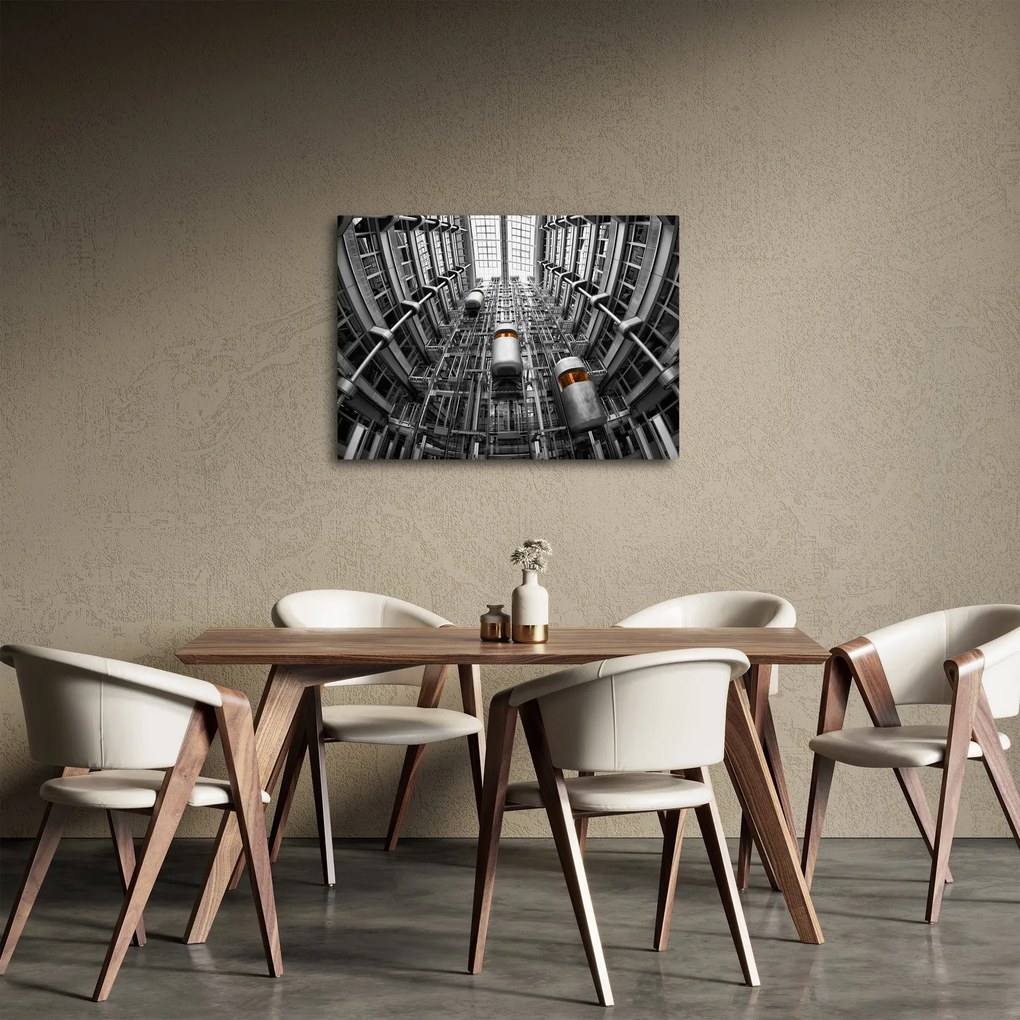 Obraz wind w budynku (70x50 cm)